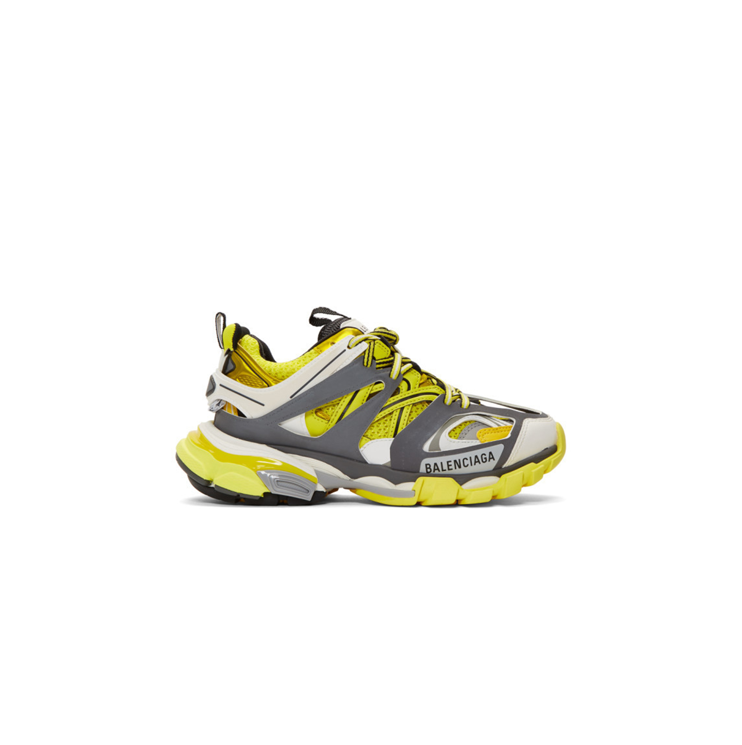 BALENCIAGA YELLOW AND GREY TRACK RUNNER SNEAKERS 542023W1GB17184